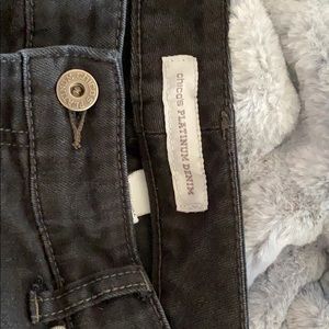 Chico’s jeans; Chico size 2 equivalent is 12/14